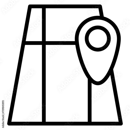 Map icon vector image. Can be used for Battle Royale.