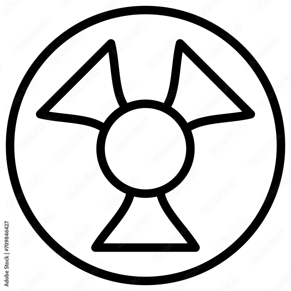 Radioactive icon vector image. Can be used for Industry. Radioactive icon vector image. Can be used for Industry.