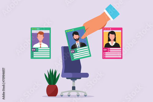 Change job or career. Improvement or progression concept. Colored flat vector illustration isolated.