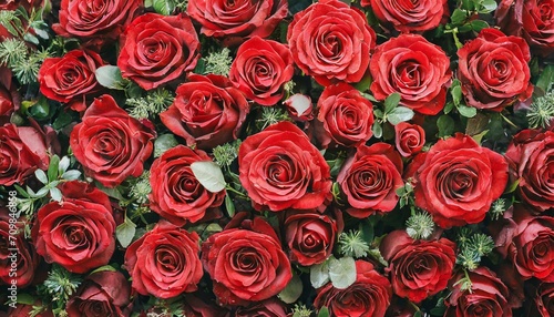 Rose Symphony  Natural Fresh Roses Wallpaper in Red Hues
