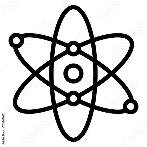 Atom icon vector image. Can be used for Science.