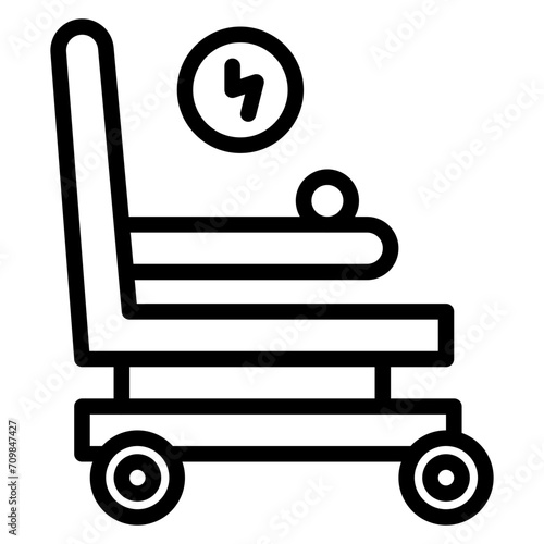 Electric Chair icon vector image. Can be used for Prison.