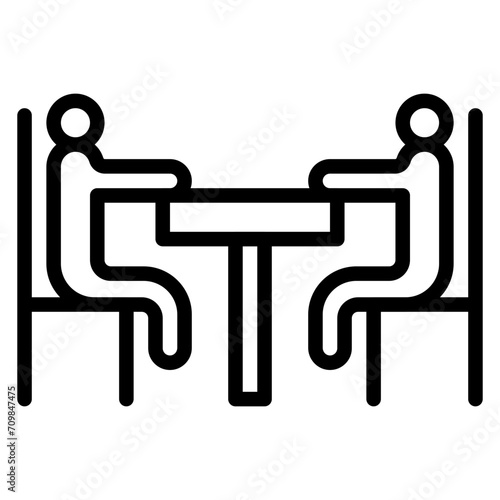 Meet icon vector image. Can be used for Prison.