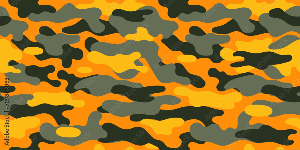 Fototapeta premium Creative camouflage military pattern. Vector camouflage pattern for trendy clothing design.