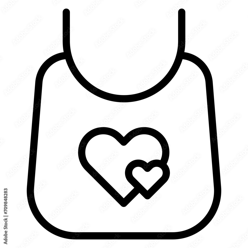 Baby Bib icon vector image. Can be used for Baby Shower. Baby Bib icon vector image. Can be used for Baby Shower.