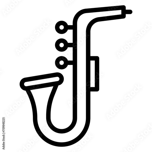 Saxophone icon vector image. Can be used for Instrument.