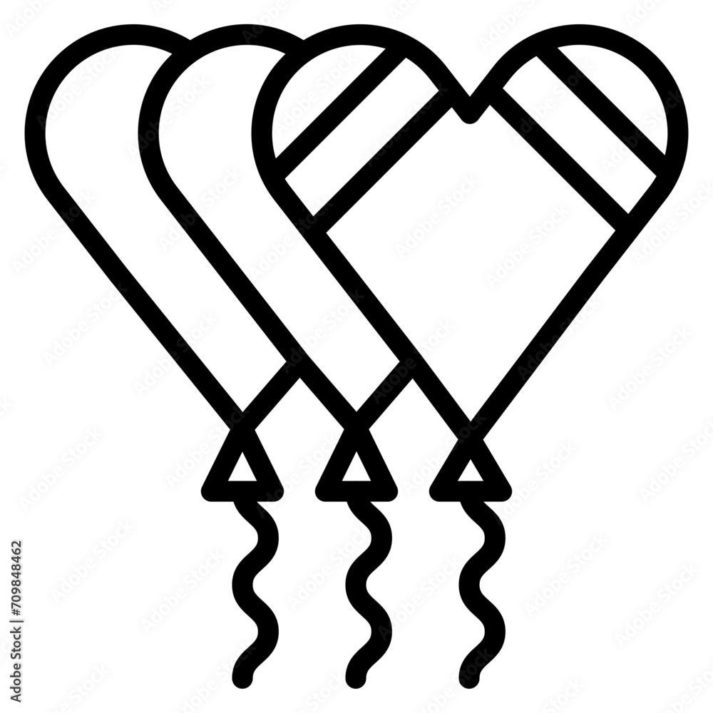 Heart Balloon icon vector image. Can be used for Baby Shower. Heart Balloon icon vector image. Can be used for Baby Shower.