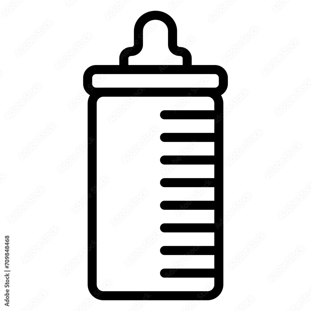Milk Bottle icon vector image. Can be used for Baby Shower.