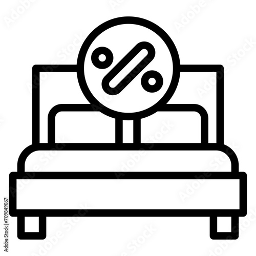 Discounted Rooms icon vector image. Can be used for Casino.