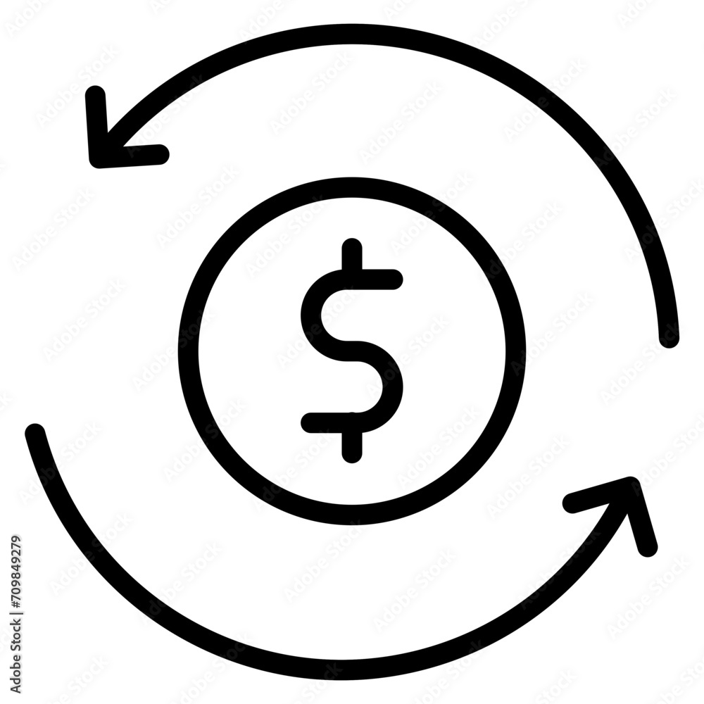 Dollar Exchange icon vector image. Can be used for Trading. Dollar Exchange icon vector image. Can be used for Trading.