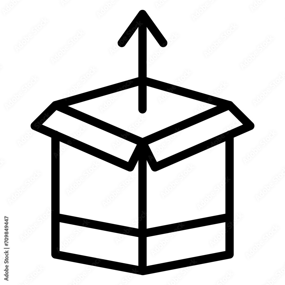 Open Package icon vector image. Can be used for Trading. Open Package icon vector image. Can be used for Trading.