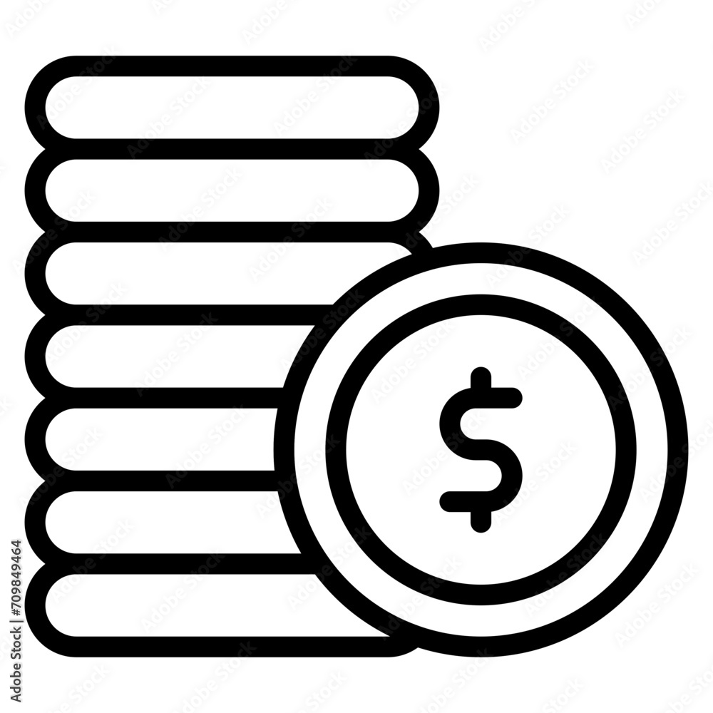 Stacks of Coins icon vector image. Can be used for Trading. Stacks of Coins icon vector image. Can be used for Trading.