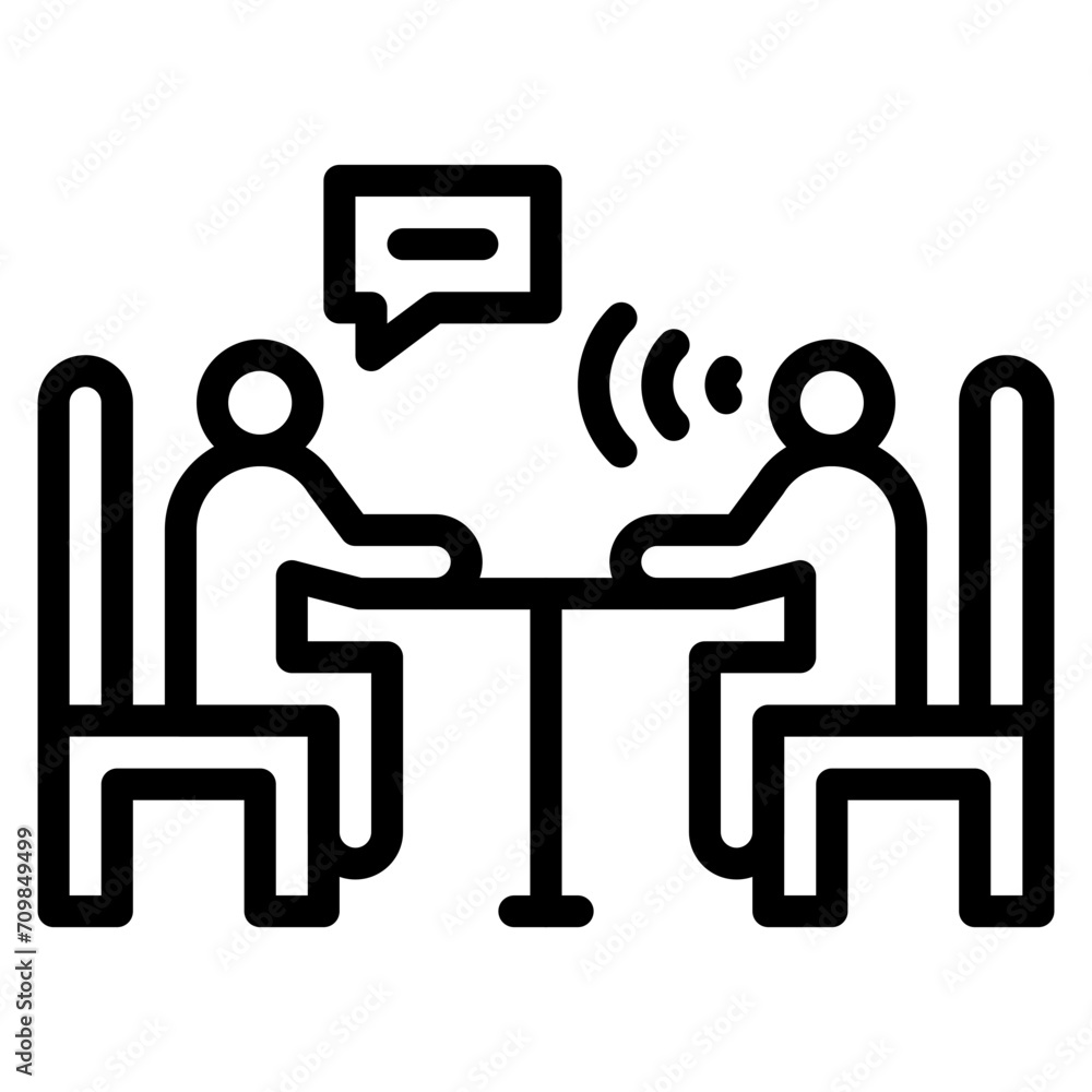 Consultation Session icon vector image. Can be used for Psychology. Consultation Session icon vector image. Can be used for Psychology.