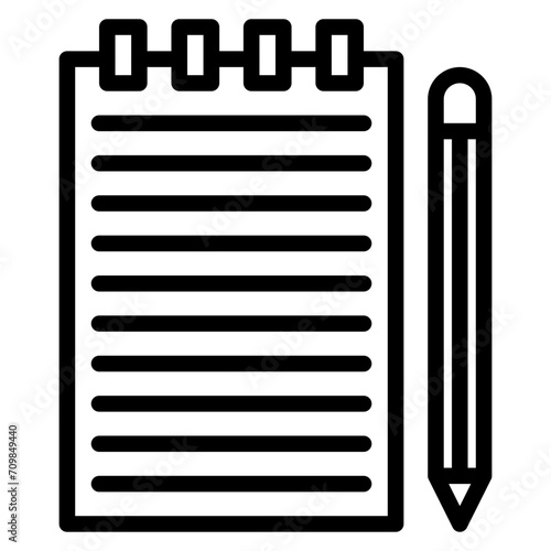 Notes icon vector image. Can be used for Trading.