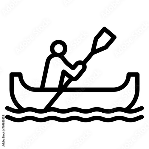 Kayaking icon vector image. Can be used for Adventure.