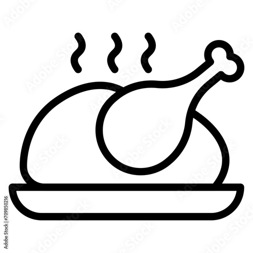 Non Vegetarian icon vector image. Can be used for Nutrition. photo