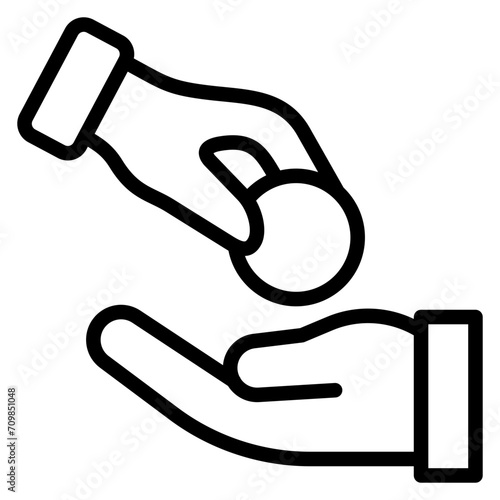 Alms icon vector image. Can be used for Homeless.