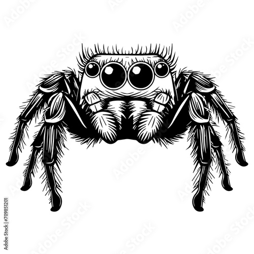 jumping spider vector illustration