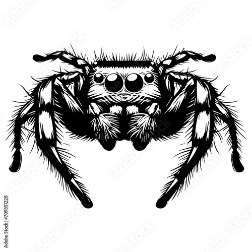 jumping spider vector illustration