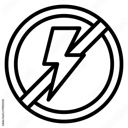 No Electricity icon vector image. Can be used for Homeless.