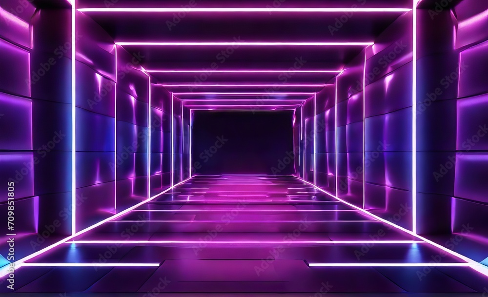 Neon light abstract background Square tu Neon light abstract background Square tu