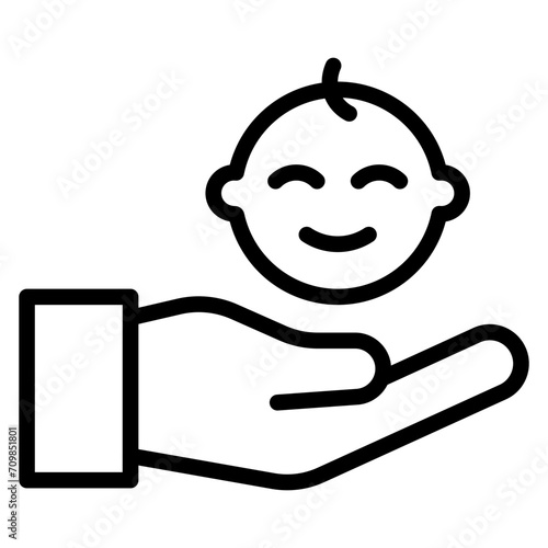 Child Care icon vector image. Can be used for Child Adoption.