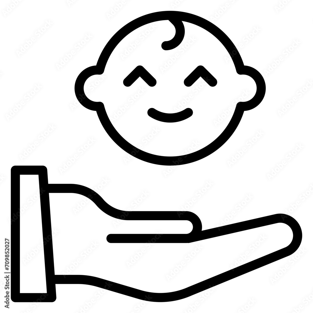 Postnatal Care icon vector image. Can be used for Child Adoption.