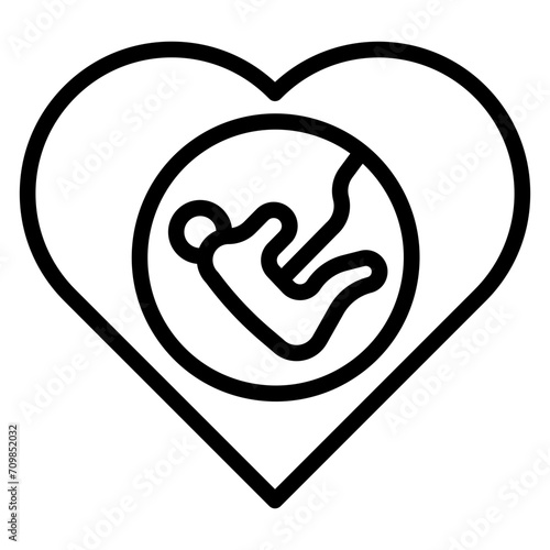 Pregnancy icon vector image. Can be used for Child Adoption.