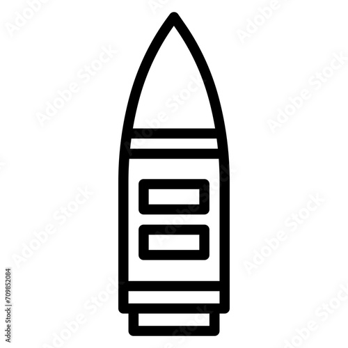 Bullet icon vector image. Can be used for Shooting.