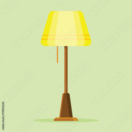 Floor lamp icon. Subtable to place on furniture, interior, etc.	