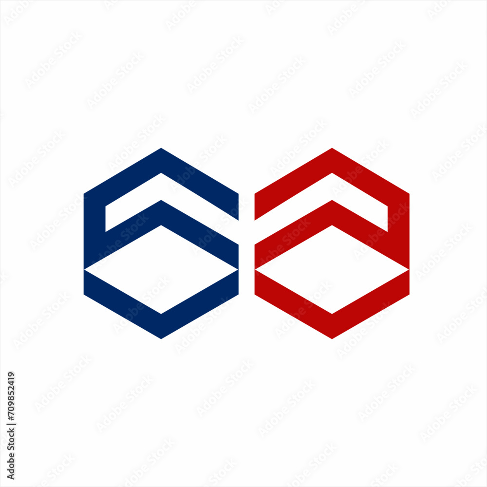 Simple geometric SS letter logo design. Simple geometric SS letter logo design.