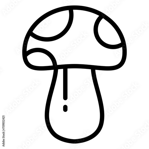 Fotótapéta Mushroom icon vector image. Can be used for Fairytale.