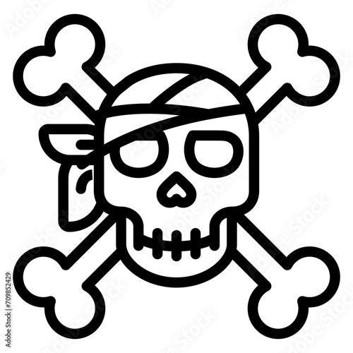 Pirate icon vector image. Can be used for Fairytale.