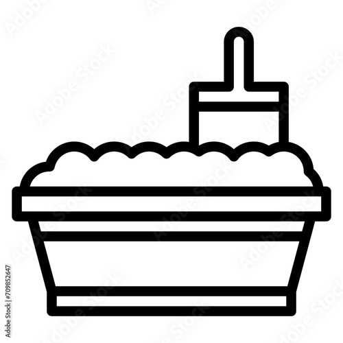 Litter Box icon vector image. Can be used for Veterinary.