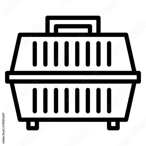Pet Box icon vector image. Can be used for Veterinary.
