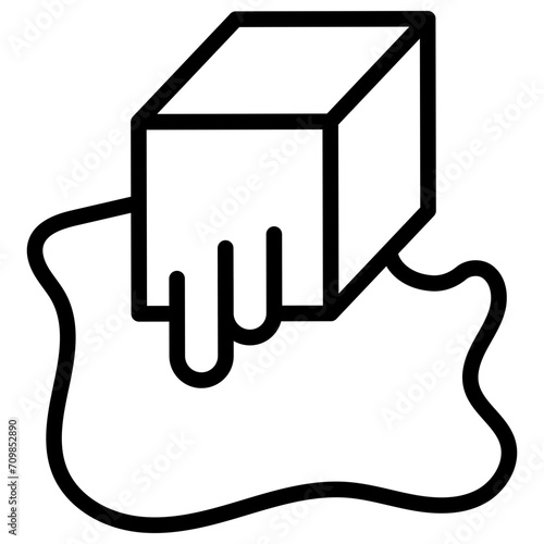 Melting Ice icon vector image. Can be used for Global Warming.