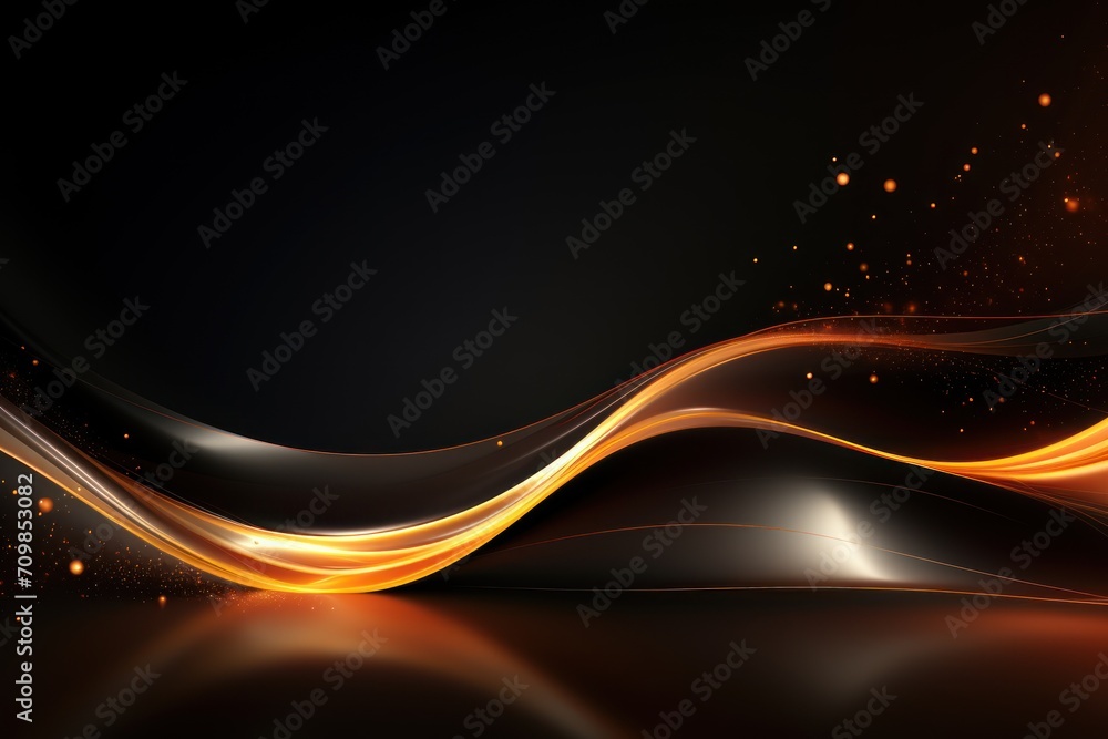Abstract 3d luxury premium background, dark mode, black theme with golden accents Abstract 3d luxury premium background, dark mode, black theme with golden accents