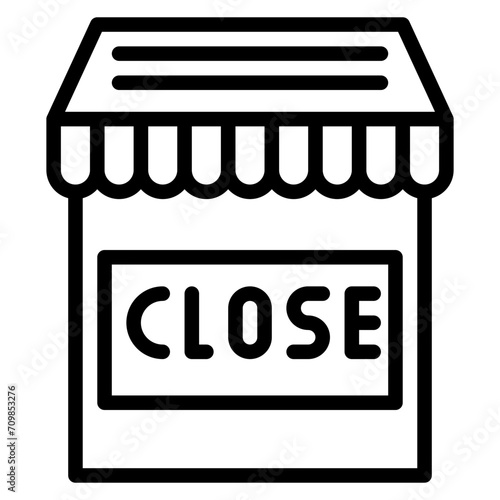 Shop Closed icon vector image. Can be used for Crisis Mangement.