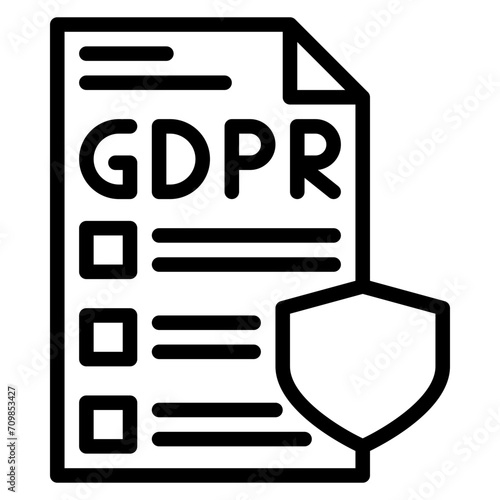 GDPR Policy icon vector image. Can be used for Compliance And Regulation.