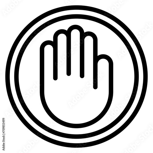 Right To Object icon vector image. Can be used for Compliance And Regulation.