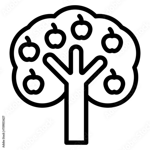Obraz na plátně Apple Tree icon vector image. Can be used for Agriculture.
