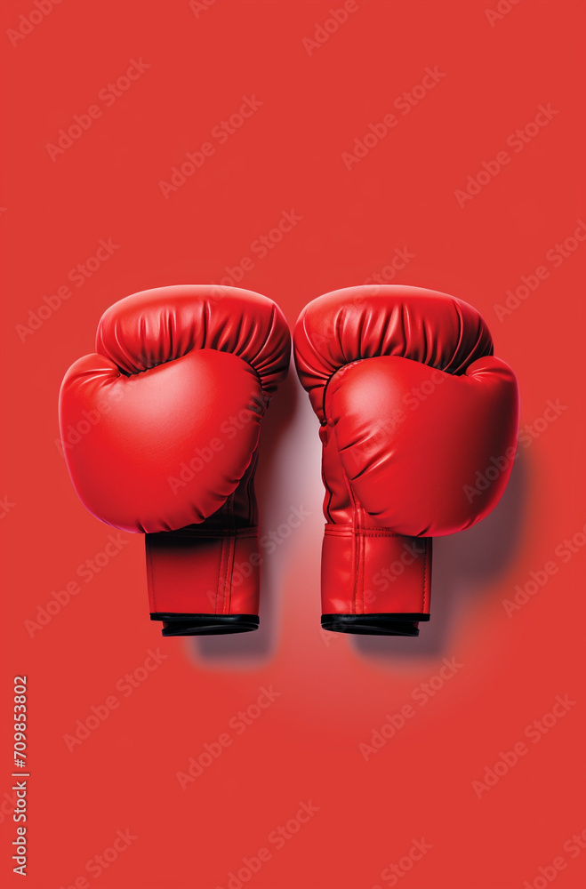 holb boxing gloves red, illustration minimalism for business book created with Generative Ai