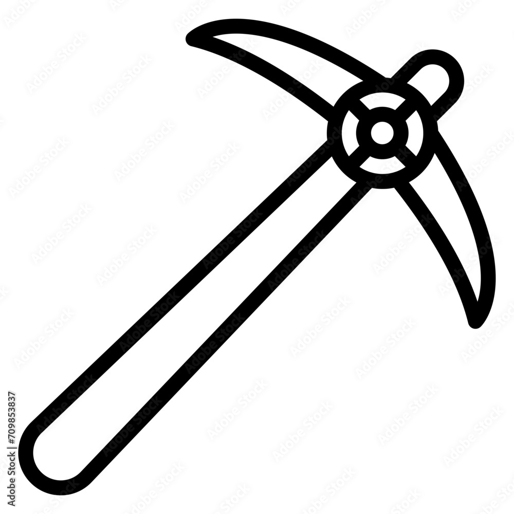 Pickaxe icon vector image. Can be used for Agriculture. Pickaxe icon vector image. Can be used for Agriculture.