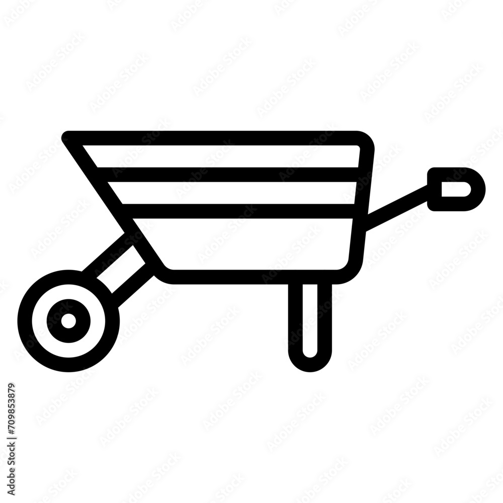 Wheelbarrow icon vector image. Can be used for Agriculture. Wheelbarrow icon vector image. Can be used for Agriculture.