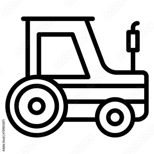 Tractor icon vector image. Can be used for Agriculture.