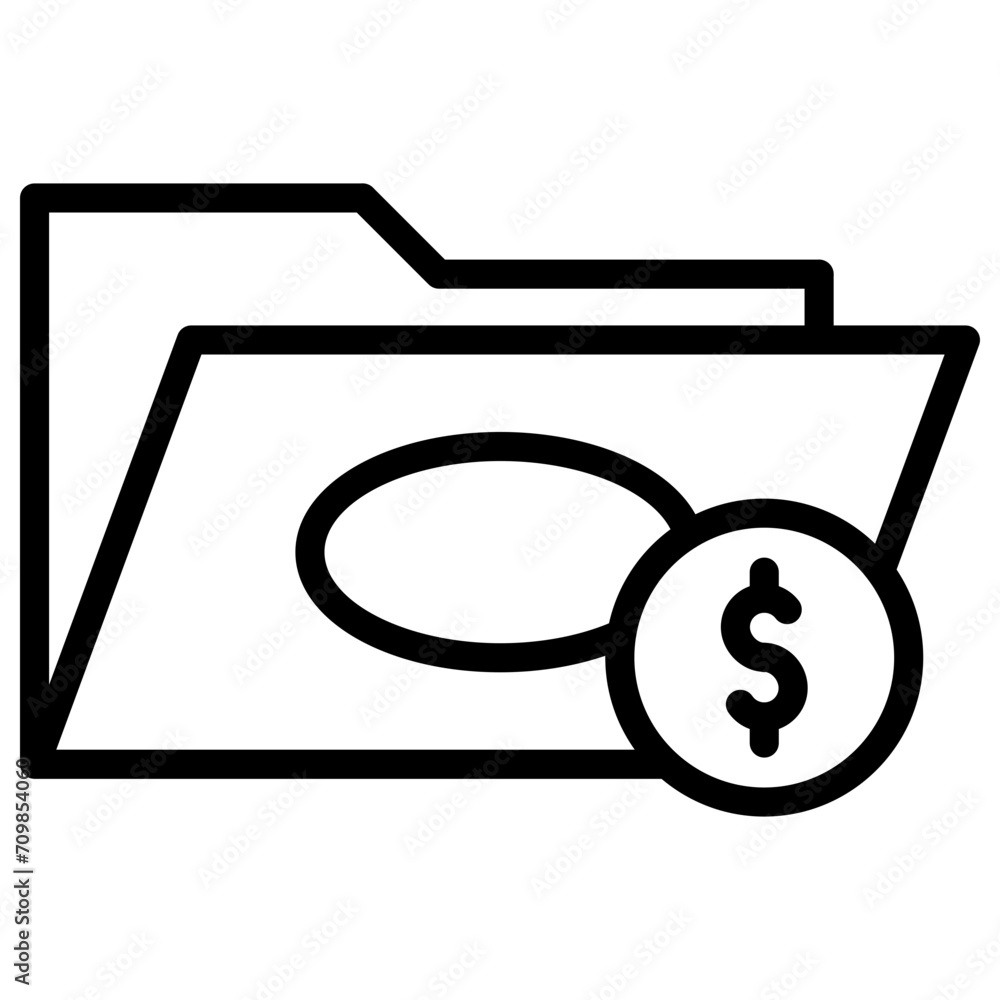 Folder Invoices icon vector image. Can be used for Documents And Files. Folder Invoices icon vector image. Can be used for Documents And Files.