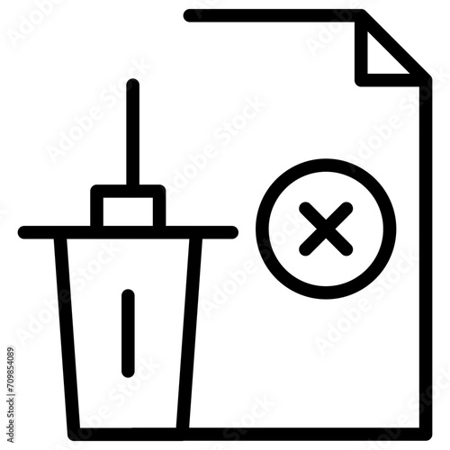 File Delete icon vector image. Can be used for Documents And Files.