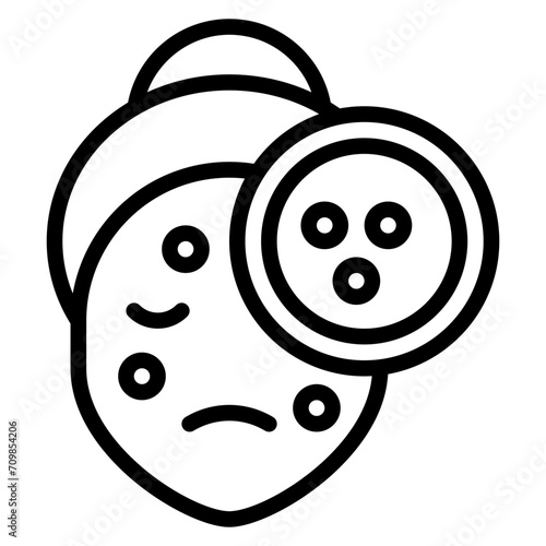 Acne icon vector image. Can be used for Cosmetology.