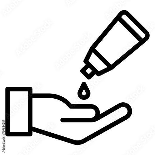 Applying Creme icon vector image. Can be used for Cosmetology.