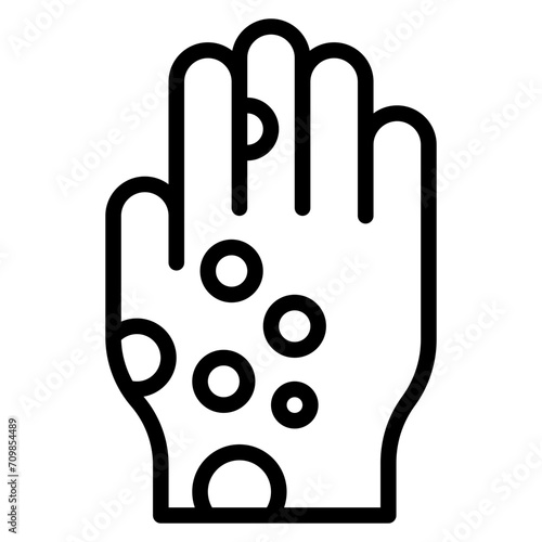 Rash icon vector image. Can be used for Cosmetology.
